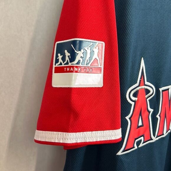 Mike Trout Kiiiiid LA Angels Jersey 27 Majestic Authentic Players MLB Baseball - Picture 6 of 10